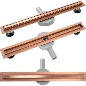 Rea Комплект душ канал с капак Rea Neo Pure Slim, матово медно покритие 70 см (5902557375950)