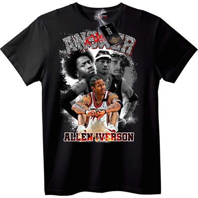 NOONEBRAND Тениска Allen Iverson Аутсайдер - XS, Black