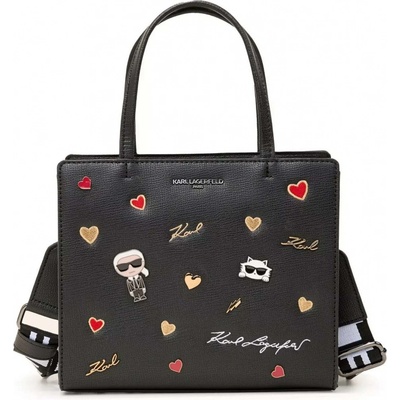 Karl Lagerfeld PARIS dámská kabelka MAYBELLE s detaily černá