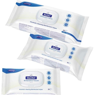Bacillol 30 Sensitive Tissues Dezinfekčné utierky 40 ks 25 x 38 cm
