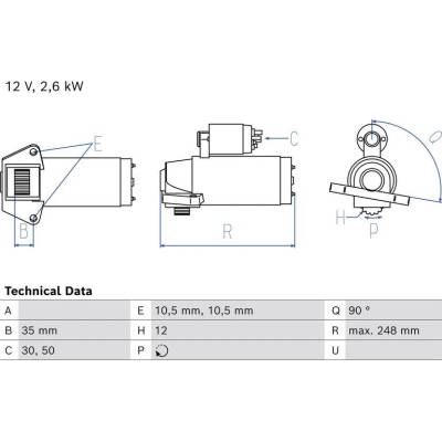 BOSCH 0 986 027 230 Startér (0986027230)