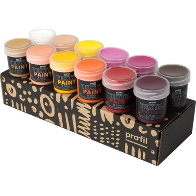 Profil Sada farieb na tmavý textil teplé odtiene 12 x 25 ml
