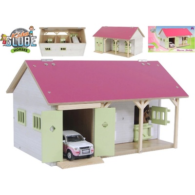 Mikro Trading Stáj pro koně 34x21x195cm růžová 1:32