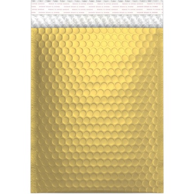 Matné metalické bublinkové obálky - 250 x 180 mm - Zlatá