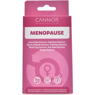 Cannor Přírodní náplasti Menopause 15 ks