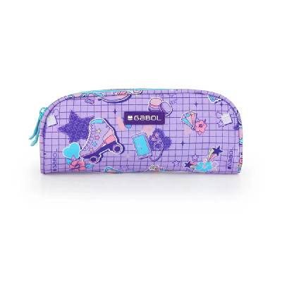 Funny-Double Pocket pencil case - Purple (Lila)