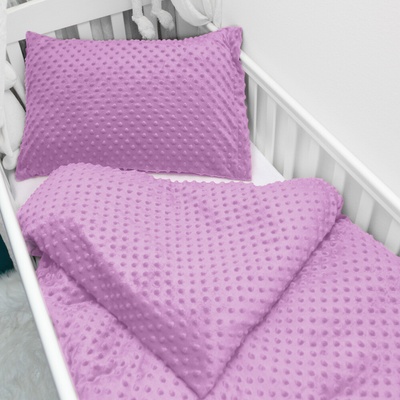 Biante Detské posteľné obliečky Minky TOP 3D MKP-053 Fialová 90 x 140 cm 50 x 70 cm