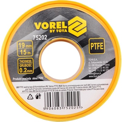 VOREL Páska teflonová 19 x 0,2mm 15m TO-75202 – Zboží Mobilmania