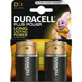 Duracell Алкална батерия duracell lr20 d plus /2 бр. в опаковка/ 1.5v (dur-ba-lr20-plus)