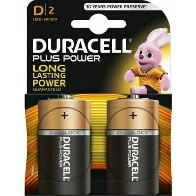 Duracell Алкална батерия duracell lr20 d plus /2 бр. в опаковка/ 1.5v (dur-ba-lr20-plus)