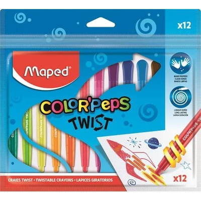 Maped Маслени пастели, сгъваеми, MAPED "ColorPeps", 12 различни цвята 860612 (860612)