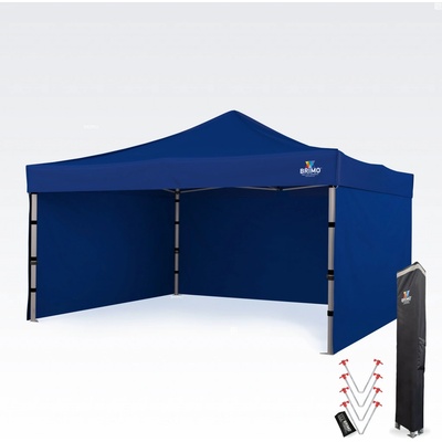 BRIMO promo stan 4x4 m ALU EXCLUSIVE – 3 steny, HEX 45 mm Modrá 16