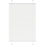 vidaXL Плисирана щора Бяла 90x100 cm Ширина на плата 89, 4 cm Полиестер (4015481)