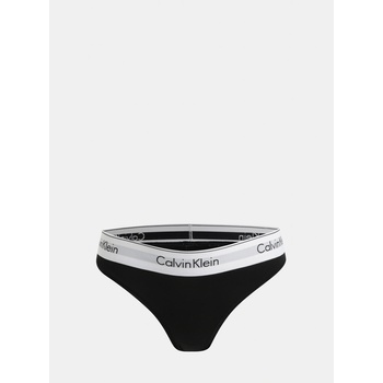 Calvin Klein čierne nohavičky s bielou širokou gumou Bikini Slip