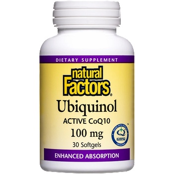 Natural Factors Убиквинол (Активен Коензим Q10) 100 mg 30 софтгел капсули | Natural Factors (20727 NF A)