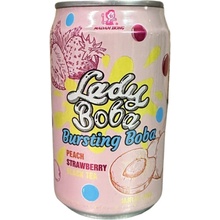 Madam Hong Lady Boba Peach, strawberry bubble tea 320 ml