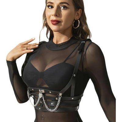 Subblime Corset Harness With Chaindetail