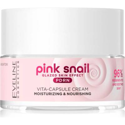 Eveline Cosmetics Pink Snail Glazed Skin Effect озаряващ крем против бръчки 50ml