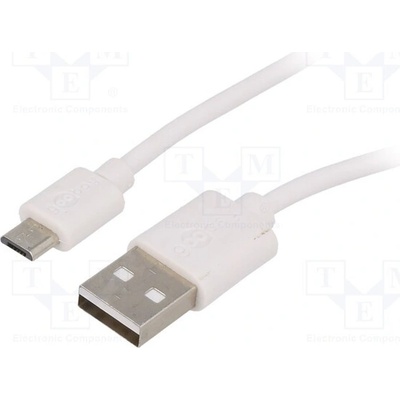 Goobay 43837 USB 2.0, USB A vidlice, USB B, micro vidlice, 1m, bílý