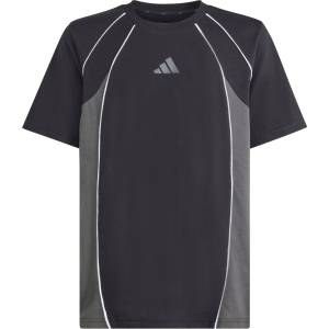 Adidas Детска тениска adidas Kid's Color Block T-Shirt - Black / Grey Six / White - размер 152 (EU) (704-6482-0113)