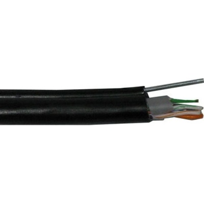Planet KAB-FTP5E-D-PVCPEM-X FTP, drát, 4pár, Cat 5e, PE+PVC venkovní dvouplášť, ocelové nosné lanko, Fca, 305m