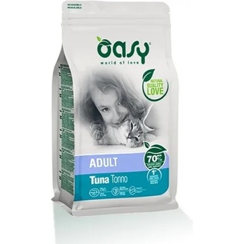 Oasy Cat Adult Tuna - пълноценна храна за пораснали котки над 12 месеца, от всички породи, с риба тон, БЕЗ ЗЪРНО, 7, 5 кг - Италия