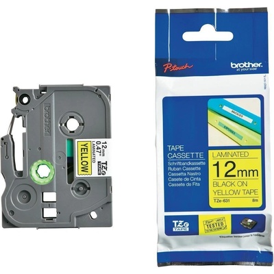 Brother TZe-631 Tape Black on Yellow, Laminated, 12mm, 8m - Eco (BTZe-631)