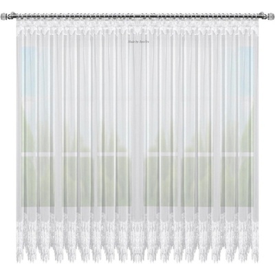 BytoTex Voálová záclona Helena s krajkou 400x180 cm