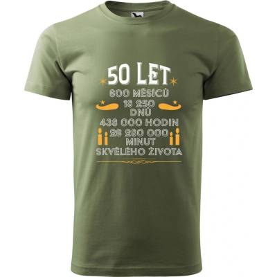 Dobrý Triko pánské tričko 50 let dny Khaki