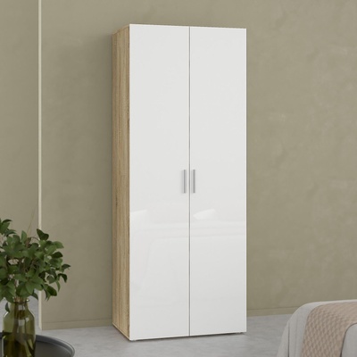 Гардероб Pepe с 2 врати Дъб и бял гланц