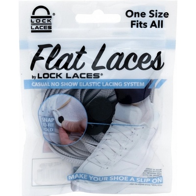 Lock Laces gumové FLAT šedé