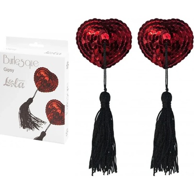 Пастиси с пайети и пискюли, еротичен блясък - Pasties Burlesque Gipsy (3634-04LOLA)