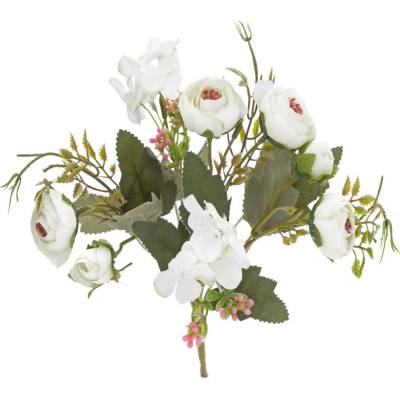 DP Craft Kytice kamélií 29 cm, krémová