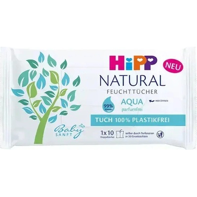 HiPP BabySANFT Čistiace vlhčené obrúsky ultra sensitive aqua 10 ks