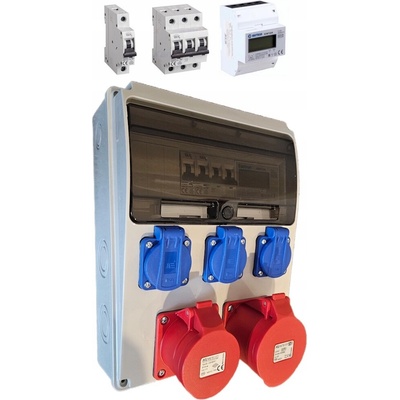 Staveništní rozvaděč s elektroměrem, jištěný, RBS C31623WL 230V 16A 32A