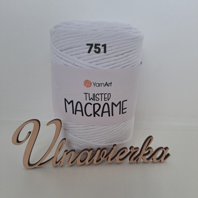 YarnArt Twistwd Macrame 751 biela 5mm