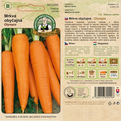 Mrkva neskorá OLYMPIA 5g Tradičné osivá SK12205