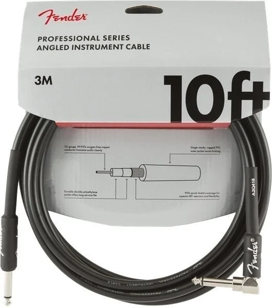 Fender Professional Series 3 m Директен - Ъглов Инструментален кабел (0990820025)