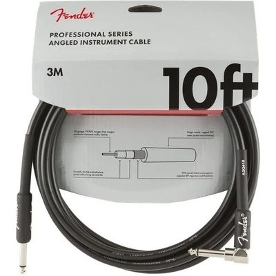 Fender Professional Series 3 m Директен - Ъглов Инструментален кабел (099-0820-025)