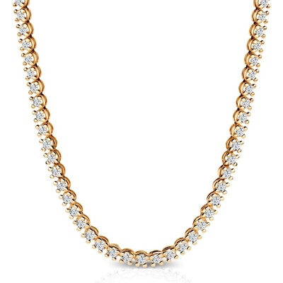 SAVICKI Тенис колие Luminy 3, 8 мм: злато, бели сапфири