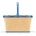 Reisenthel carrybag frame raffia blue - Stable shopping basket with lots of storage space and practical inner pocket - Elegant and water-repellent design - BK4122