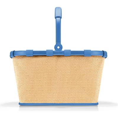 Reisenthel carrybag frame raffia blue - Stable shopping basket with lots of storage space and practical inner pocket - Elegant and water-repellent design - BK4122