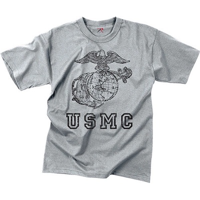 Triko VINTAGE USMC GLOBE AND ANCHOR ŠEDÉ