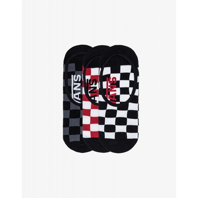 Vans ponožky CLASSIC SUPER NO SHOW RED-WHITE CHECK