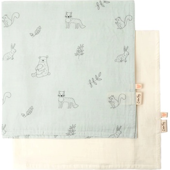 Cotton Hug Комплект бебешки пелени Cotton Hug - Горски животни, 70 x 70 cm, 2 броя (CH085)