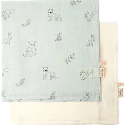 Cotton Hug Комплект бебешки пелени Cotton Hug - Горски животни, 70 x 70 cm, 2 броя (CH085)