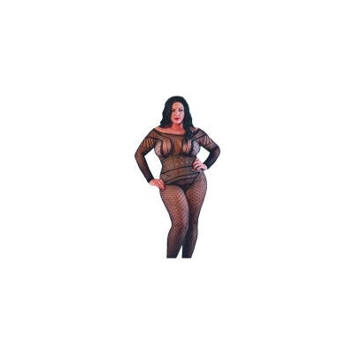 Lace Body Suit Plus Čipkované celotelové body s otvoreným rozkrokom