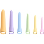 You2Toys Six in a Row 2.0 - комплект от 6 силиконови дилда и дилататори (цветен) - lovesexshop
