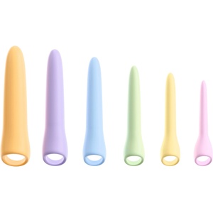 You2Toys Six in a Row 2.0 - комплект от 6 силиконови дилда и дилататори (цветен) - lovesexshop