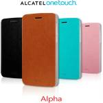 Alcatel Idol Alpha Mofi Wallet Кожен Калъф + Стилус